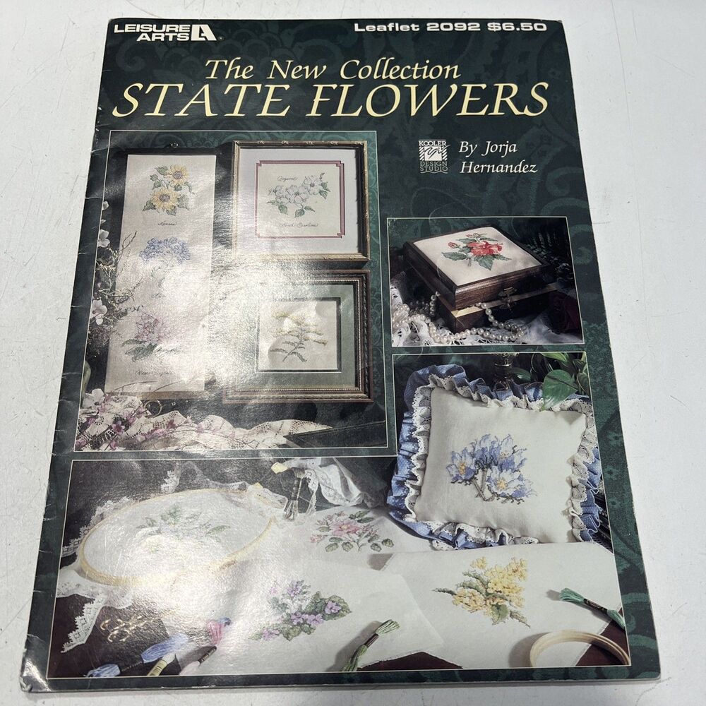 Leisure Arts ︱The New Collection State Flowers︱Cross Stitch︱Jorja Hernandez